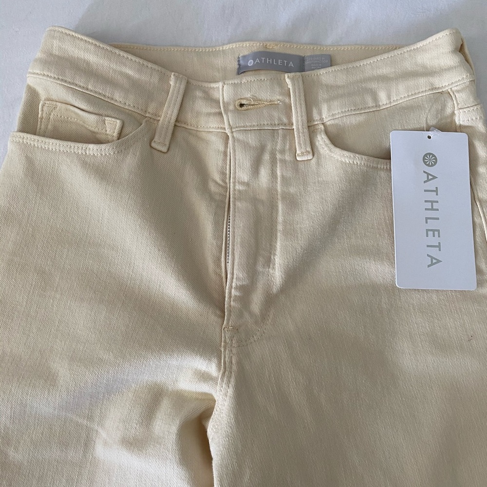 NEW ATHLETA high rise straight jeans